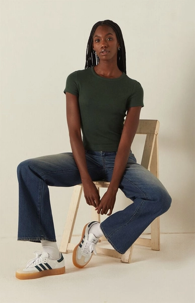 Marci Waffle Knit Crew Neck T-Shirt