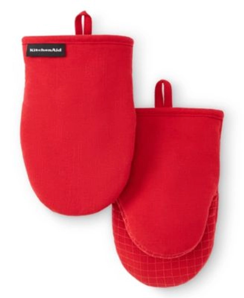 Gourmet Series Gridlines Mini Oven Mitts Set, Pack of 2