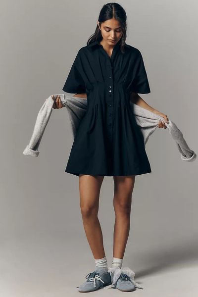 The Tobie Mini Shirt Dress by Exquise