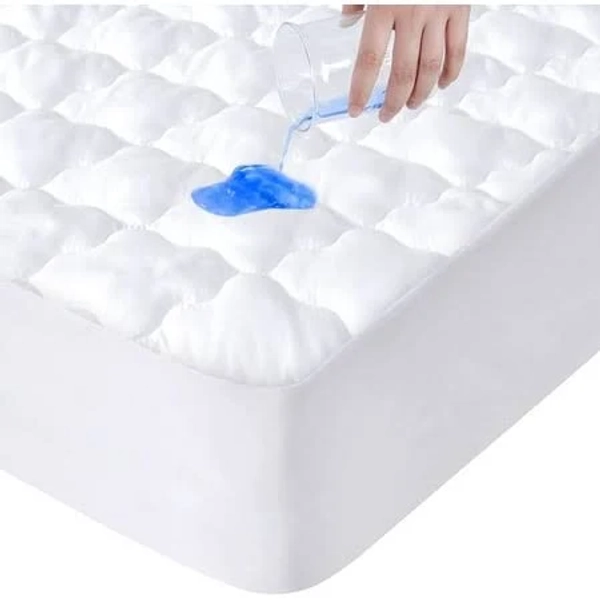 Twin Extra Long (xl) Mattress Pad Waterproof Protector, Twin XL Mattress Protector Cover for College Dorm, Breathable & Noiseless Twin XL Mattress
