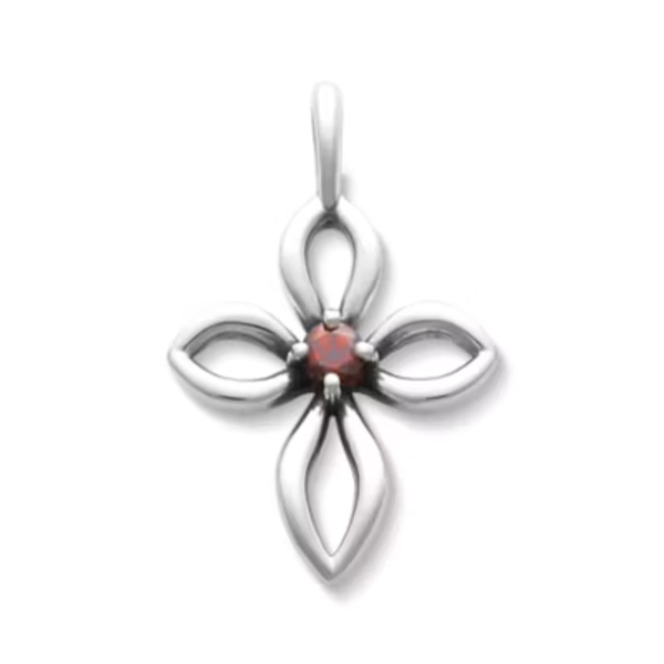 Avery Remembrance Birthstone Cross Pendant