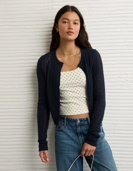AE Square Neck Polka Dot Tank Top