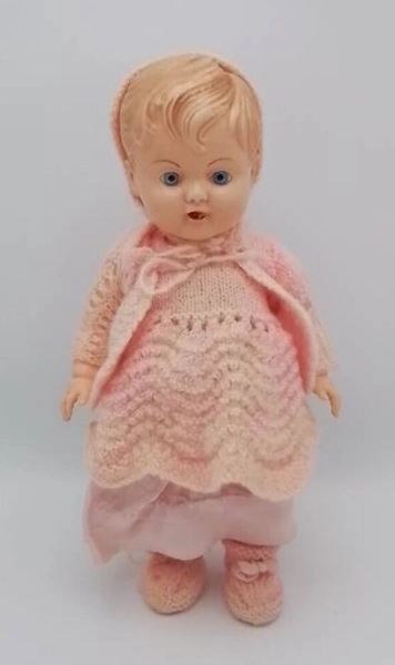 Vintage Baby Doll Cream/Pink Knitted Clothing