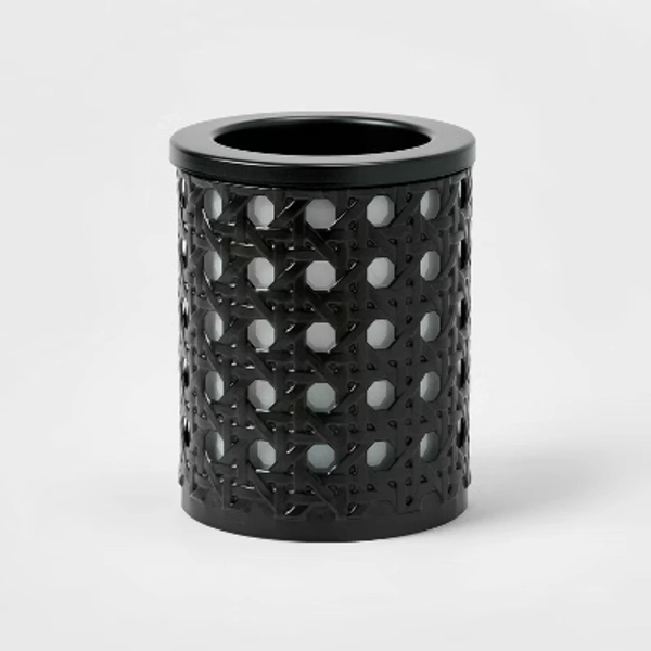 5.7" x 4.5" Bamboo Lattice Pattern Electric Scent Warmer Black - Threshold™