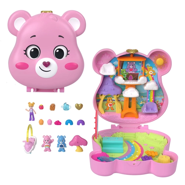 Polly Pocket x Care Bears Dolls & Playset with Toy Car and Themed Accessories, Compact Travel Toy - Walmart.com
