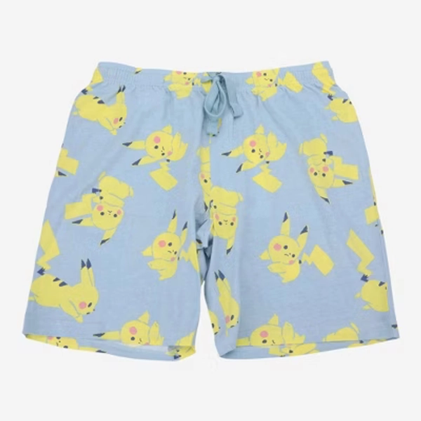 Men's Pokemon Pikachu Lounge Shorts - Blue L