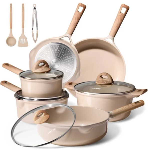 CAROTE 13-Piece Nonstick Pots and Pans Set Kitchen Cookware Set