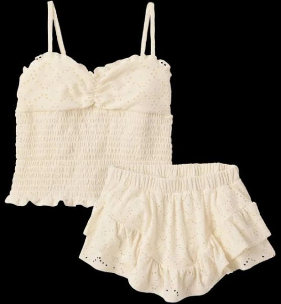 Sugar and Jade Tween Girls Textured Eyelet 2-Piece Outfit Set