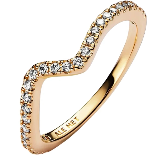 Pandora Women's Sparkling Wave Ring