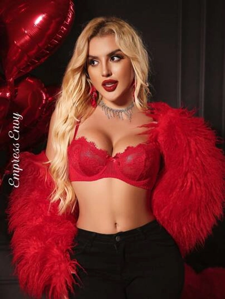 Empress Envy Floral Lace 1/2 Cup Sexy Lingerie For Women