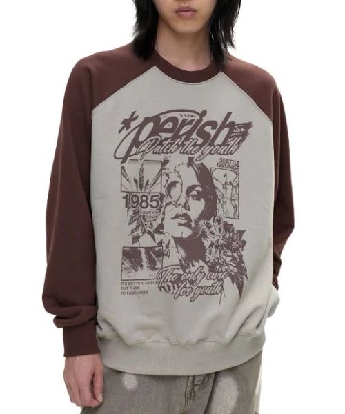 Grunge reglan sweatshirt