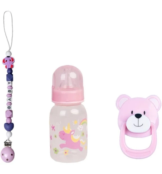 Reborn Baby Doll Accessories Set Magnetic Pacifier Feeding Bottle