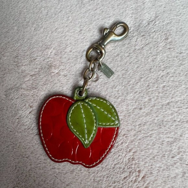 Retired Coach Apple Keychain