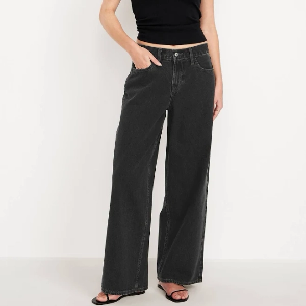 Old Navy Women's Mid-Rise Baggy Wide-Leg Jeans