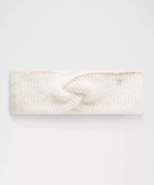 Alpaca Wool-Blend Ear Warmer - Light Ivory/Crepe - ONE SIZE