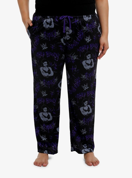 WWE Rhea Ripley Allover Print Girls Pajama Pants Plus Size