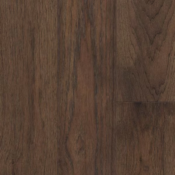 Sure+ Brown Hickory Hickory 1/4 in. T x 6.5 in. W Click Lock Wire Brushed Engineered Hardwood Flooring (21.7 sq.ft./case) 13S6HI6B143WG1