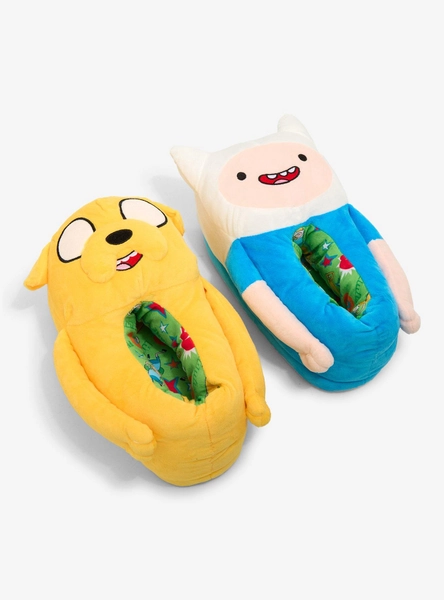 Adventure Time Finn & Jake Mismatch Plush Slippers