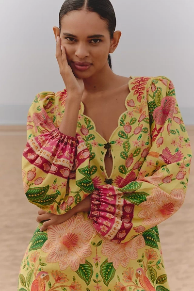 Farm Rio x Anthropologie Long-Sleeve Midi Dress