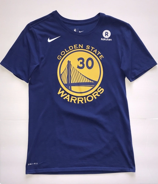 NIKE Golden State Warriors NBA Stephen Curry #30 Rakuten Womens Shirt Small Blue