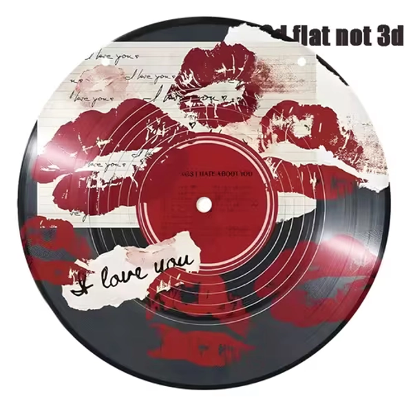 1pc 2d flat not 3d metal tin sign romantic   vinyl - Temu