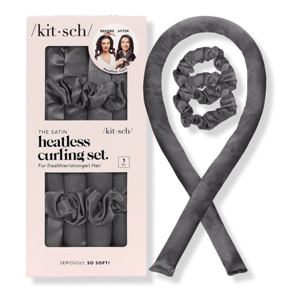 Satin Heatless Curling Set - Charcoal