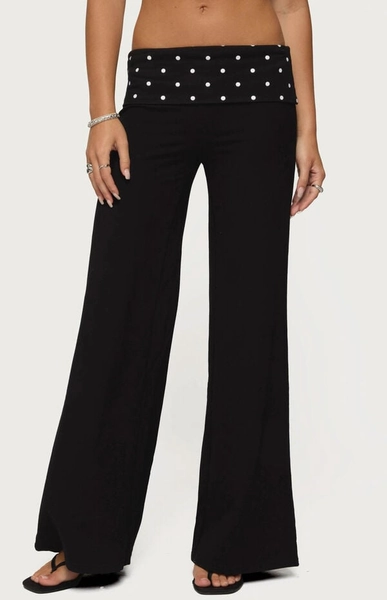 Reeva Polka Dot Fold Over Pants