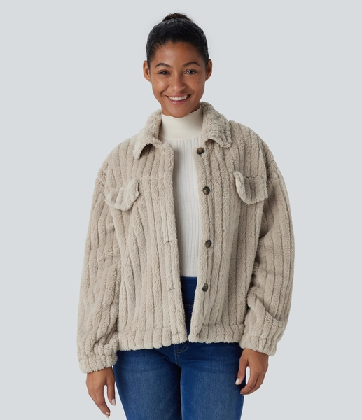 Long Sleeve Casual Sherpa Jacket