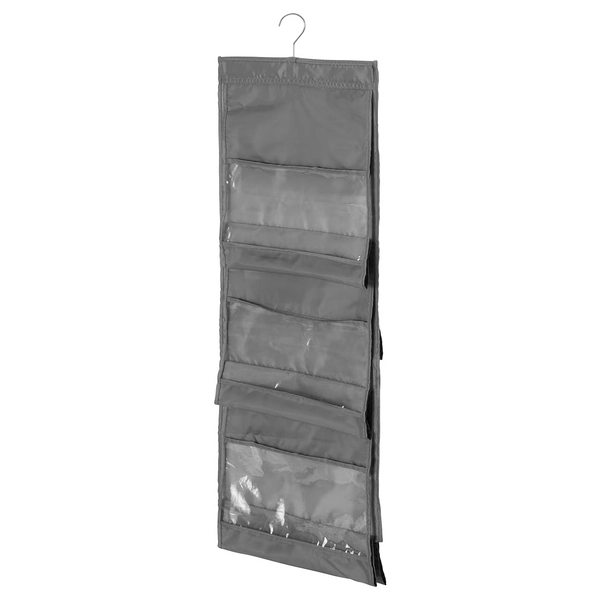 SKUBB Hanging handbag organiser - dark grey 39x93 cm