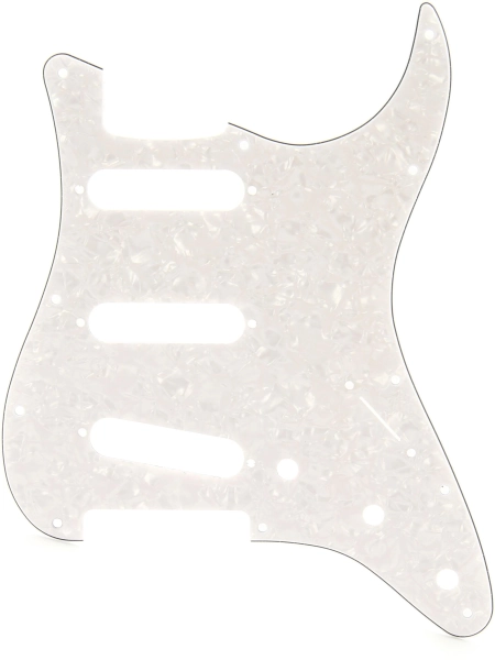 Fender 11-hole Modern-style Stratocaster S/S/S Pickguard - White Moto