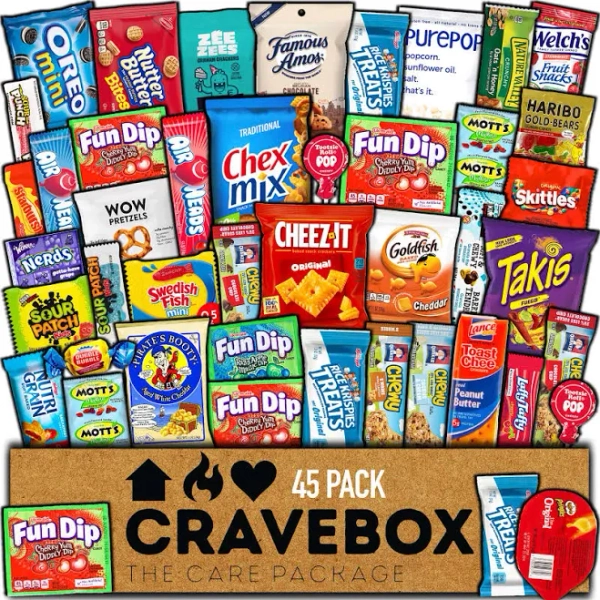 CraveBox Classic 45 Count Box | Snack Box Delivery Service