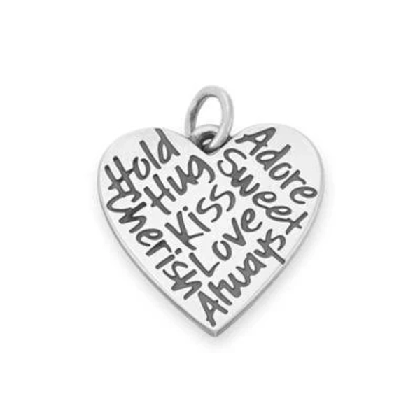 Sterling Silver Love Words Charm