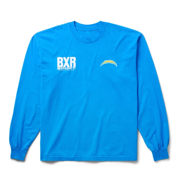 Unisex Los Angeles Chargers  Born x Raised Powder Blue Long Sleeve Local T-Shirt