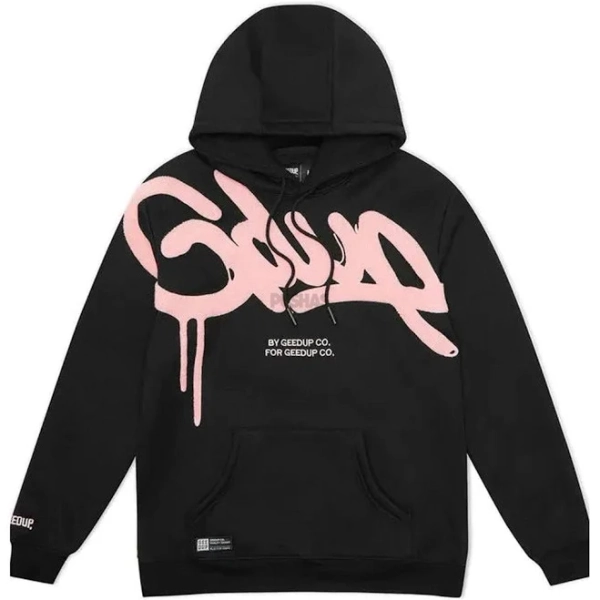 Geedup Handstyle Hoodie 'Black / Pink' (2022) XL