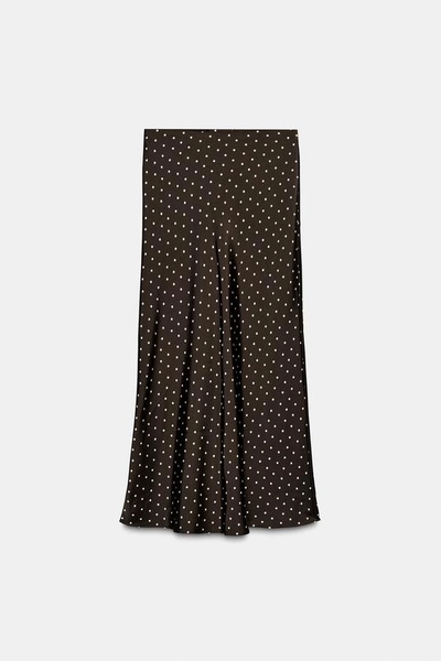 SATIN MIDI SKIRT