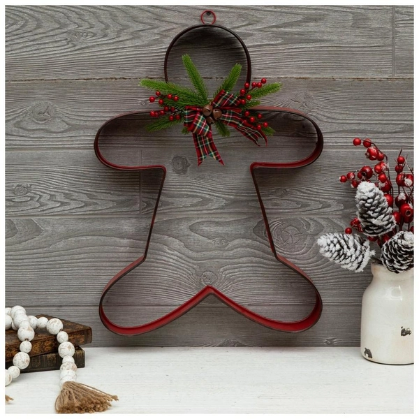 Gingerbread Man Metal Wall Decor