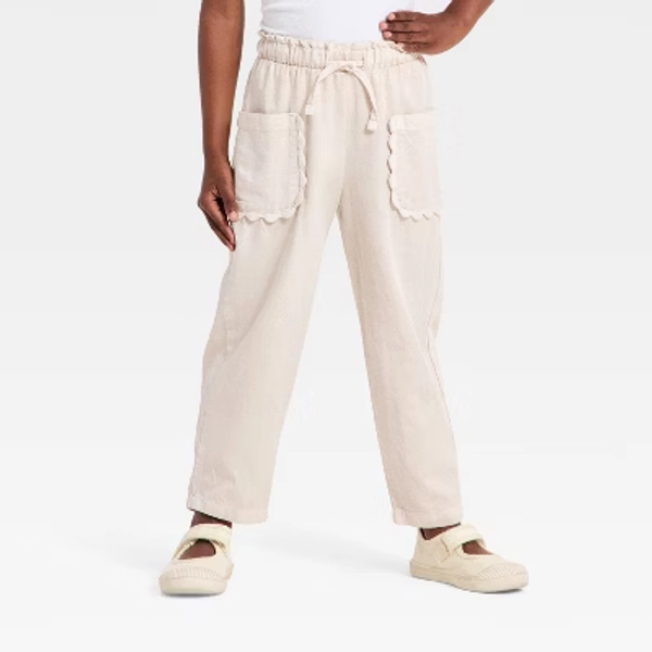 Toddler Girls' Cargo Jogger Pants - Cat & Jack™ Beige 4T
