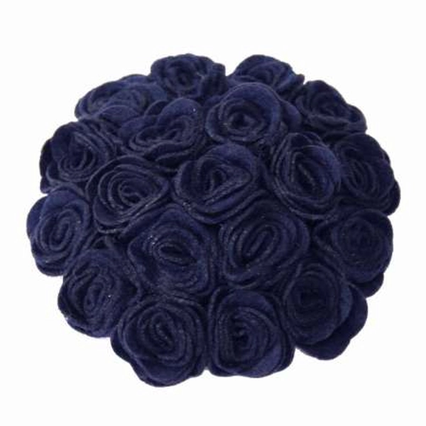 Fascinator with blue roses
