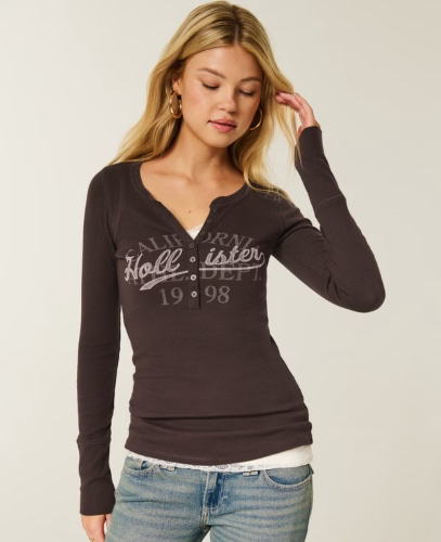 Hollister Logo Henley