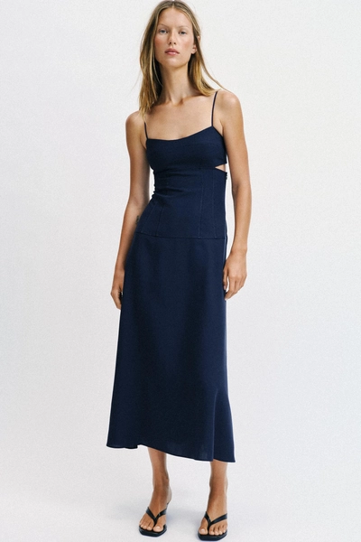 CUT OUT STRAPPY MIDI DRESS