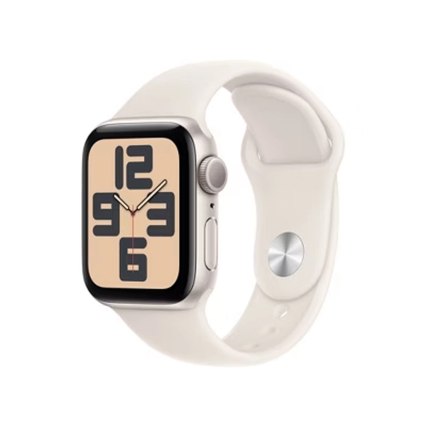 Apple Watch SE GPS (2024) 40mm Starlight Aluminum Case with Starlight Sport Band - M/L