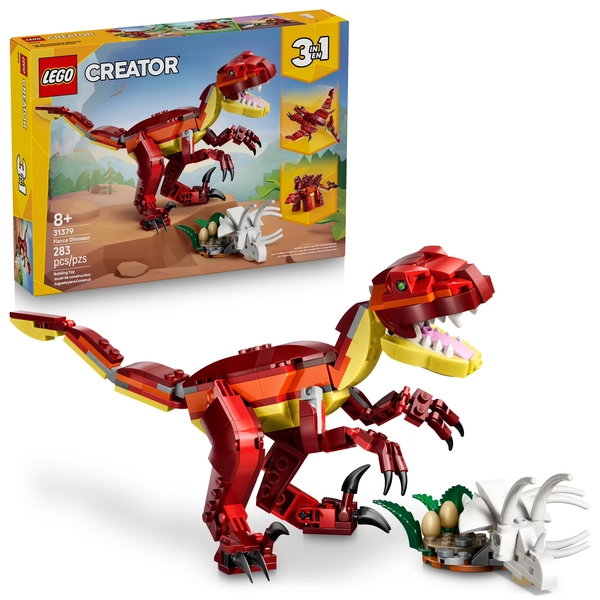 LEGO Creator 3 in 1 Fierce Dinosaur Building Toy for Boys & Girls, Ages 8+ - Kids Build 1 of 3 Prehistoric Animal Figures - Gift Idea for Birthdays - 31379 - Walmart.com