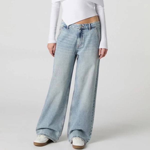 Urban Planet Women's Low Rise Maxi Baggy Jeans