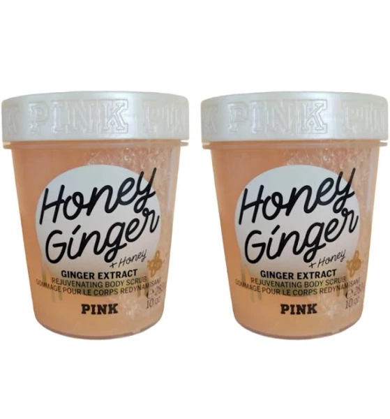 2 Victoria Secret Honey Ginger Body Scrub, 10 Oz