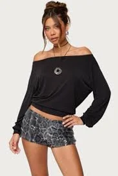 Edikted Women's Nannie Off Shoulder Oversized Top