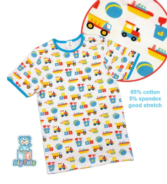 ABDL Boy Toys snap shoulder Top  Shirt Adult Baby