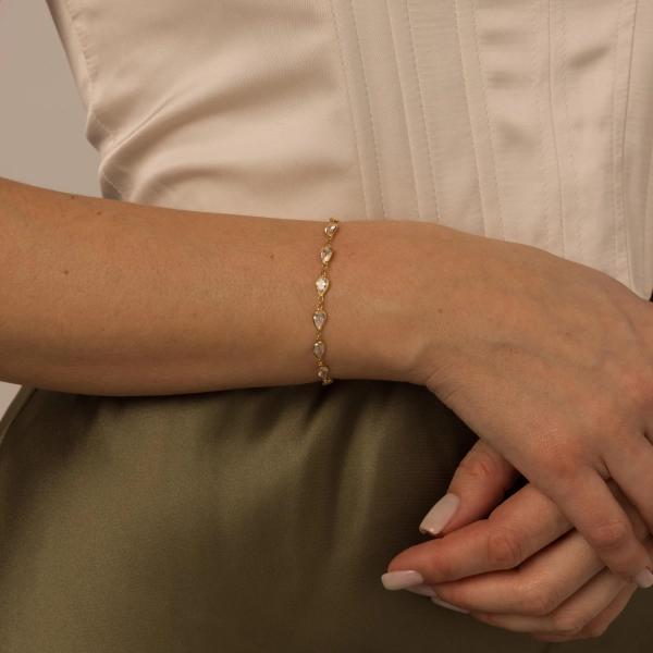 Diamond Oval Bracelet,Multi Stone Bracelet For Women,Dainty Bracelet,Mother's Day Gift,Wedding Gift