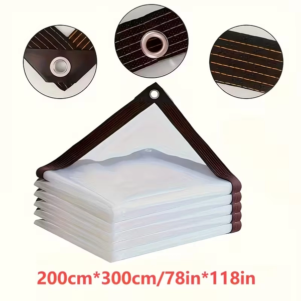 1pc transparent pvc waterproof tarpaulin holes garden - Temu