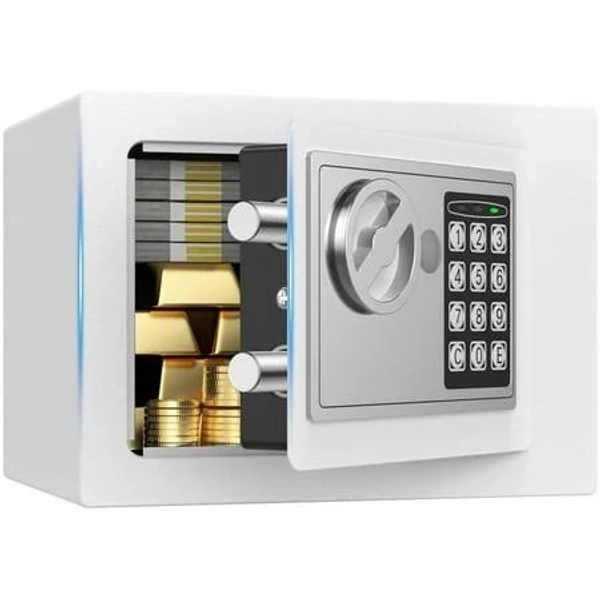 tntants Electronic Digital Safe Box 0.25 Cubic Feet Home Security Box for Office Hotel Business