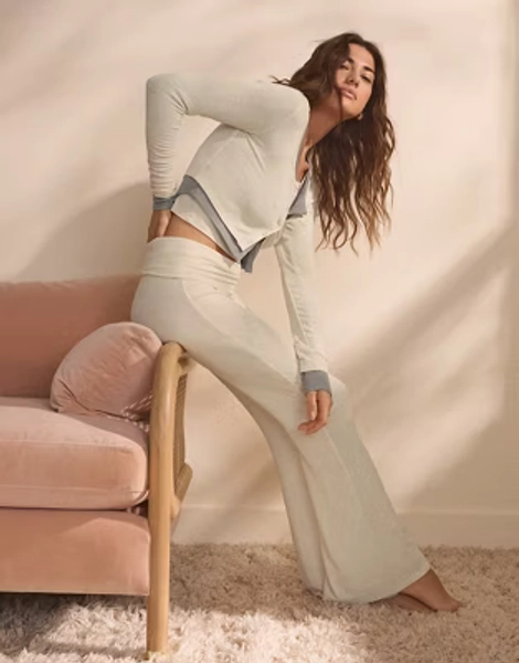 Aerie Let's Bounce Foldover Bootcut PJ Pant xxs or xs